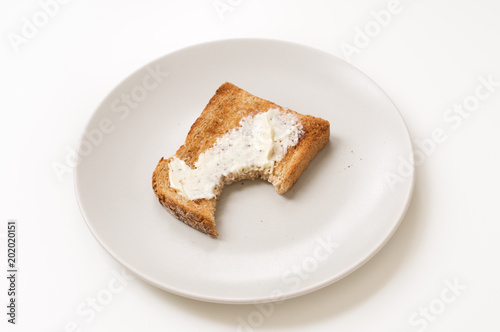 Breakfast toast on a plate