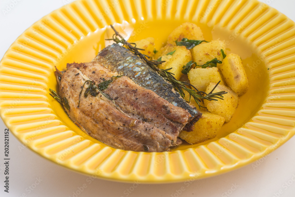 Fotografie Sardine Fillet with Aipim
