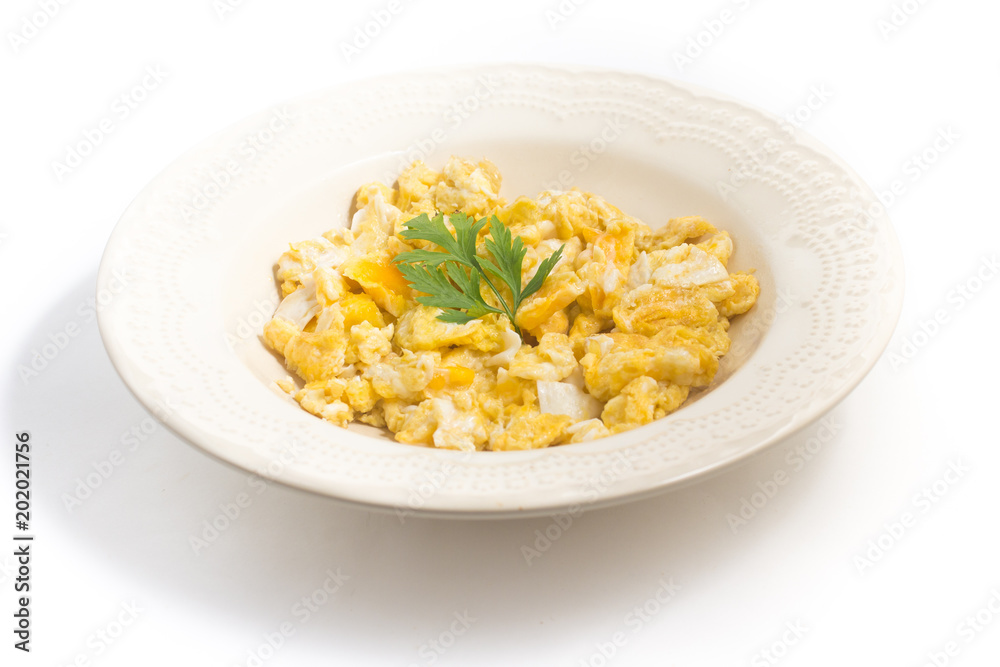 Scrambled Eggs in a dish