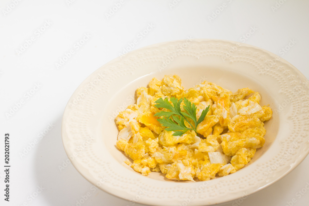 Scrambled Eggs in a dish Scrambled Eggs in a dish