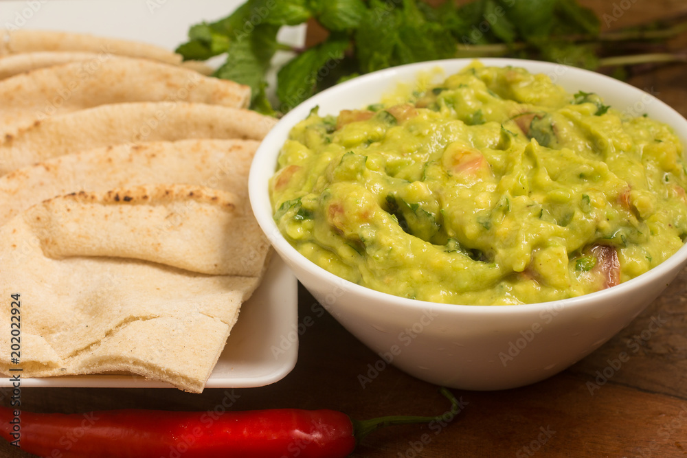 Guacamole in a bowl Guacamole in a bowl