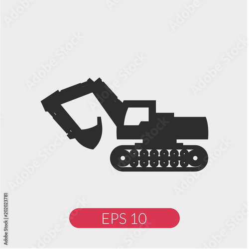 Construction car vector icon