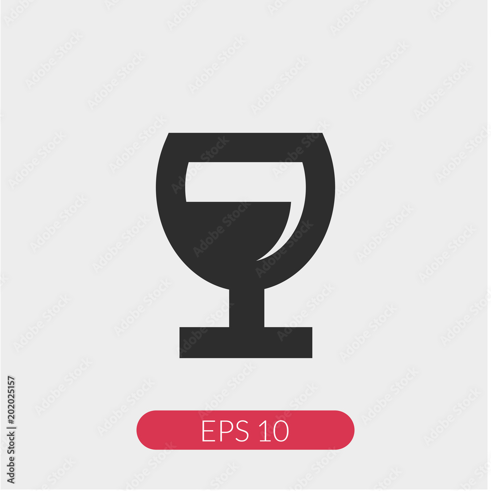 Drink glass vector icon Drink glass vector icon