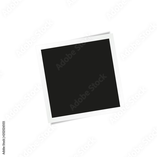 Square photo frame isolated