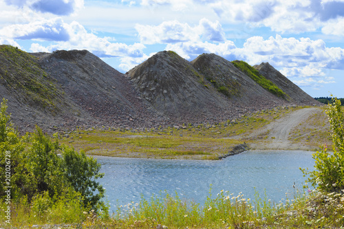Limestone mining career in the north of Estonia.