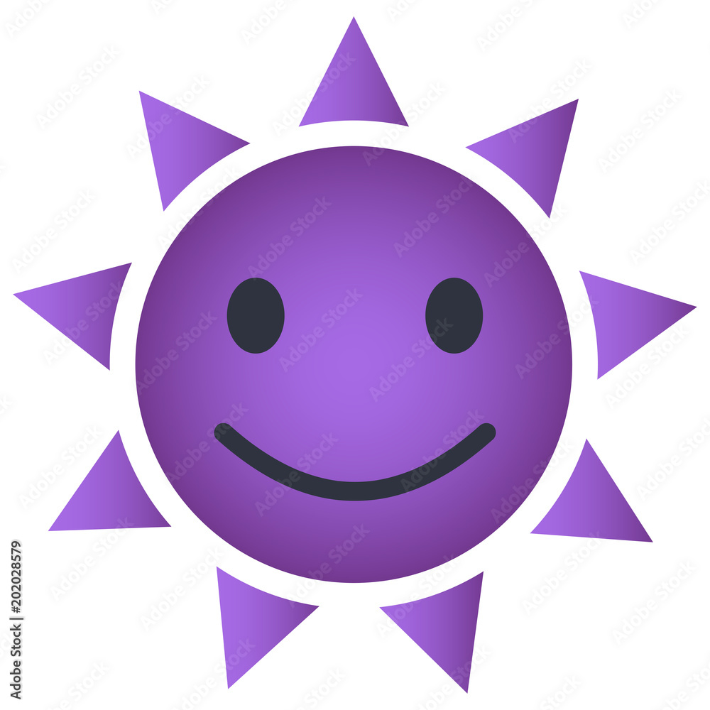 Sonne Emoji violett Sonne Emoji violett