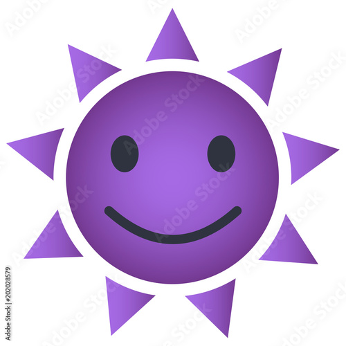 Sonne Emoji violett