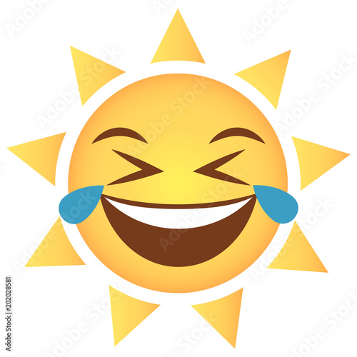 Sonne Emoji Tränen lachend
