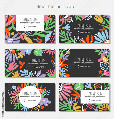 Collection of six business cards