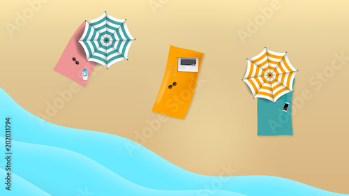 Strand Meer Sommer Handtücher Sonne