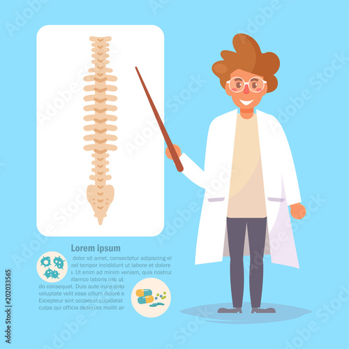 Chiropractor Vector. Cartoon. I