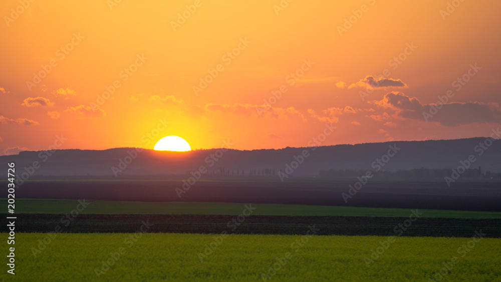 Fototapeta premium Countryside sunset