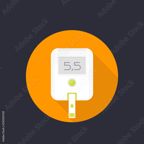 Glucose meter vector icon