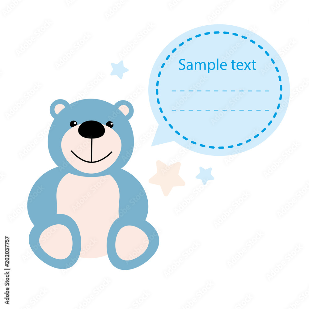 Fototapeta premium vector illustration baby banner with teddy bears
