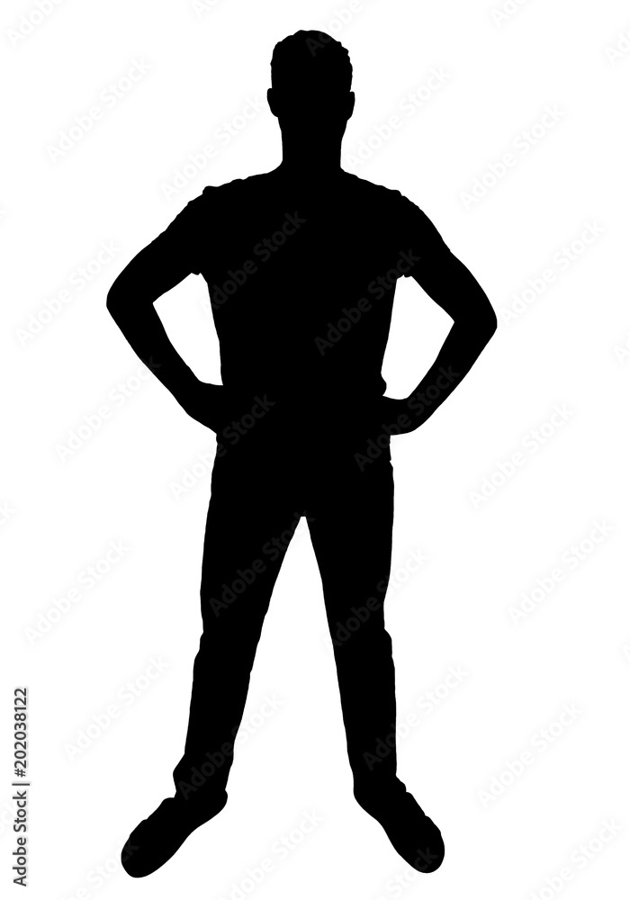 Vector silhouette of business man