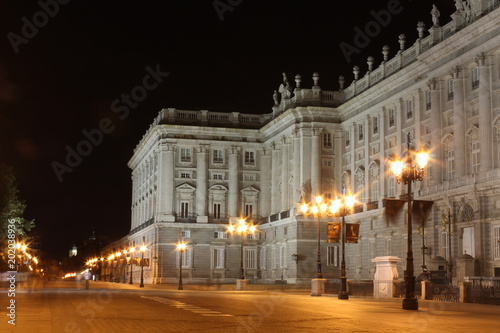 Palacio Real de Madrid de noche