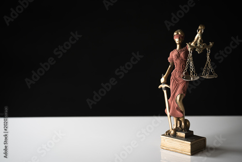 The Statue of Justice. Lady justice or Iustitia