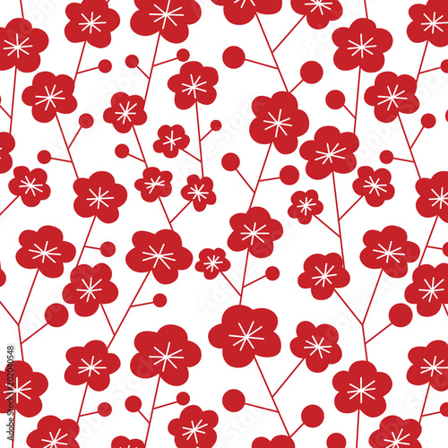 Japanese plum pattern
