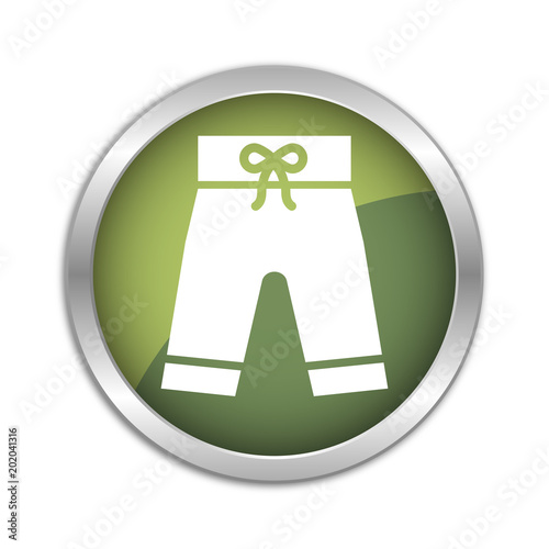 Button Set - dunkelgrün mit silbernem Ring - Shorts