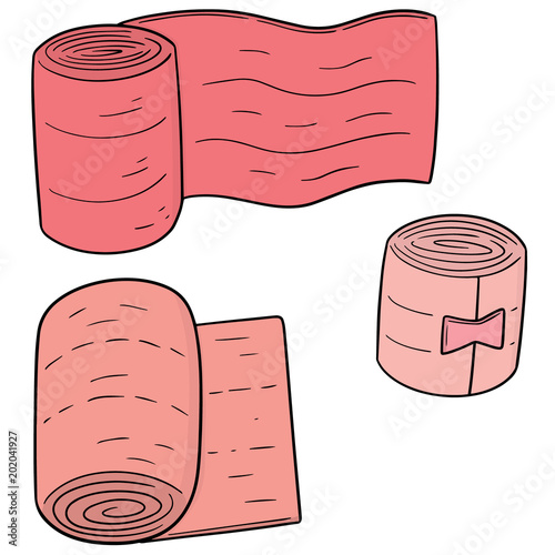 vector set of medical bandage