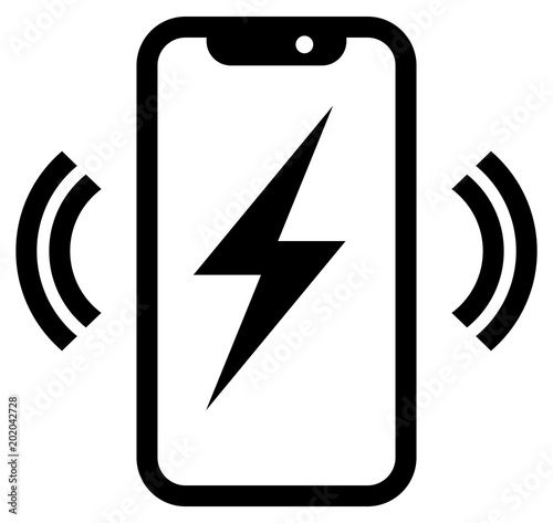 Phone wireless charging icon