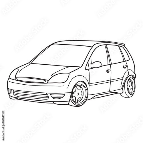 sport car. vector doodle illustration