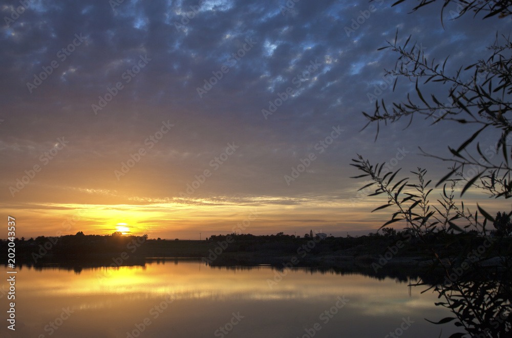 sunset by the lake sunset by the lake