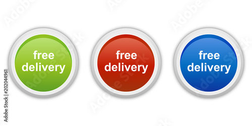 rundes Button Set grün rot blau - free delivery