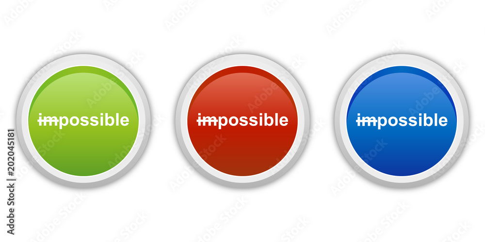 rundes Button Set grün rot blau - im/possible rundes Button Set grün rot blau - im/possible