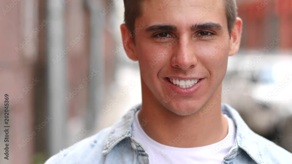 Portrait of happy smiling cute caucasian man Portrait of happy smiling cute caucasian man