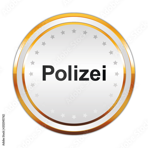 Luxus Button weiß - Polizei