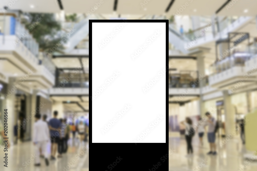 Abstract blur shopping mall luxury and derpartment store for background