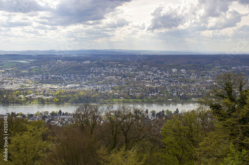 View to Rhine from Petersberg in Koenigswinter