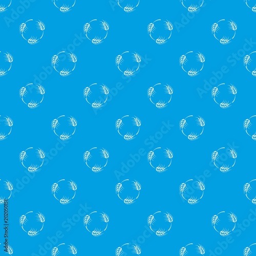 Rough wheat pattern vector seamless blue repeat for any use