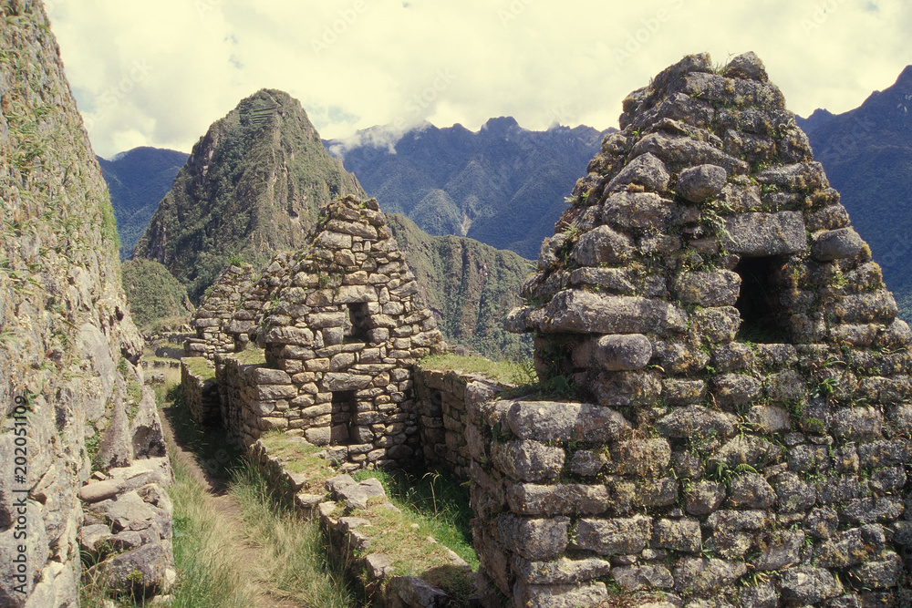 Residential Section of Machu Picchu, Peru. Declared UNESCO World Heritage Site