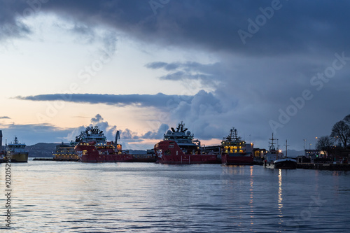 Ships in Bergen harbour