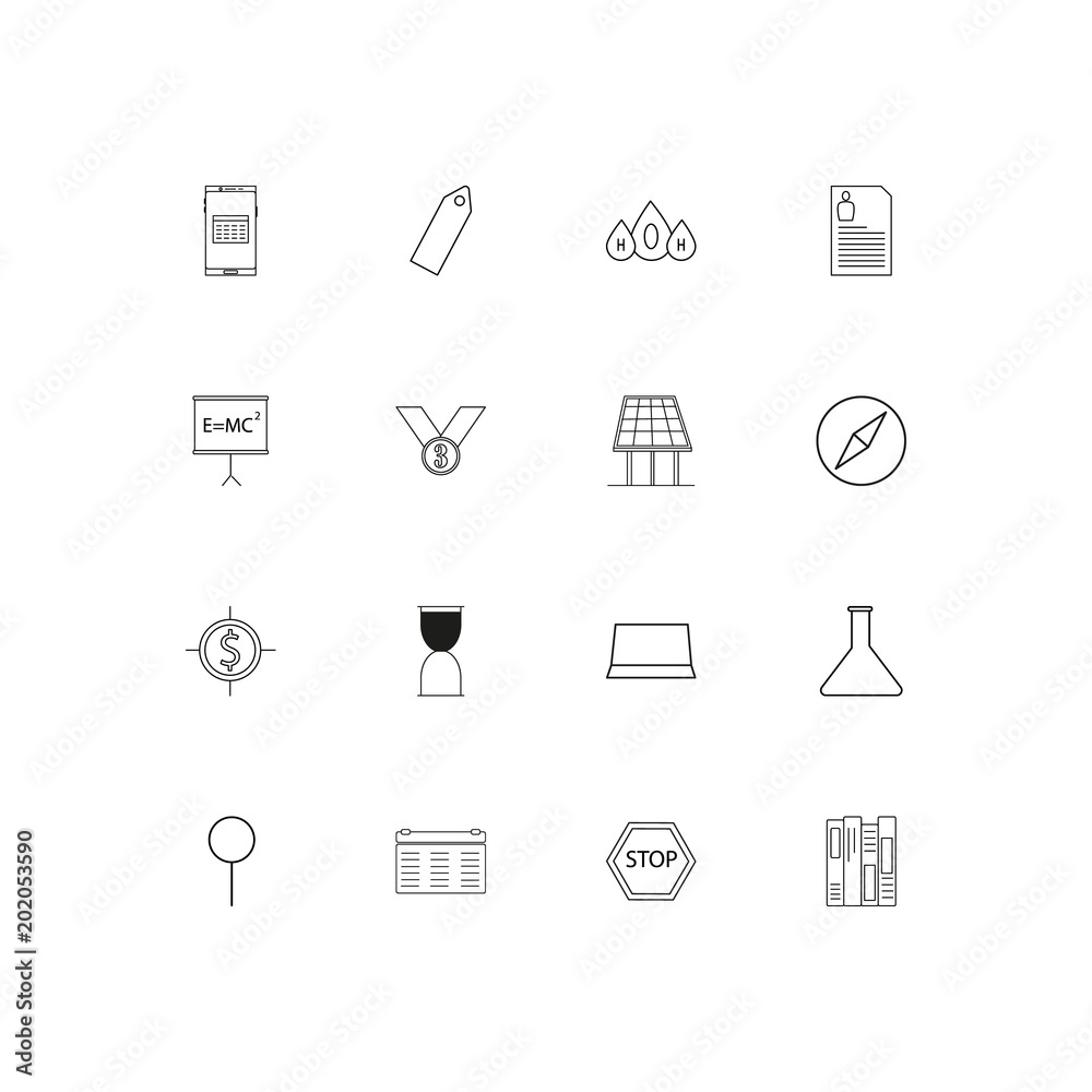 Education And Science simple linear icons set. Outlined vector icons Education And Science simple linear icons set. Outlined vector icons