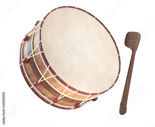 Ramadan drum 3D rendered isolated- Muslim religious month