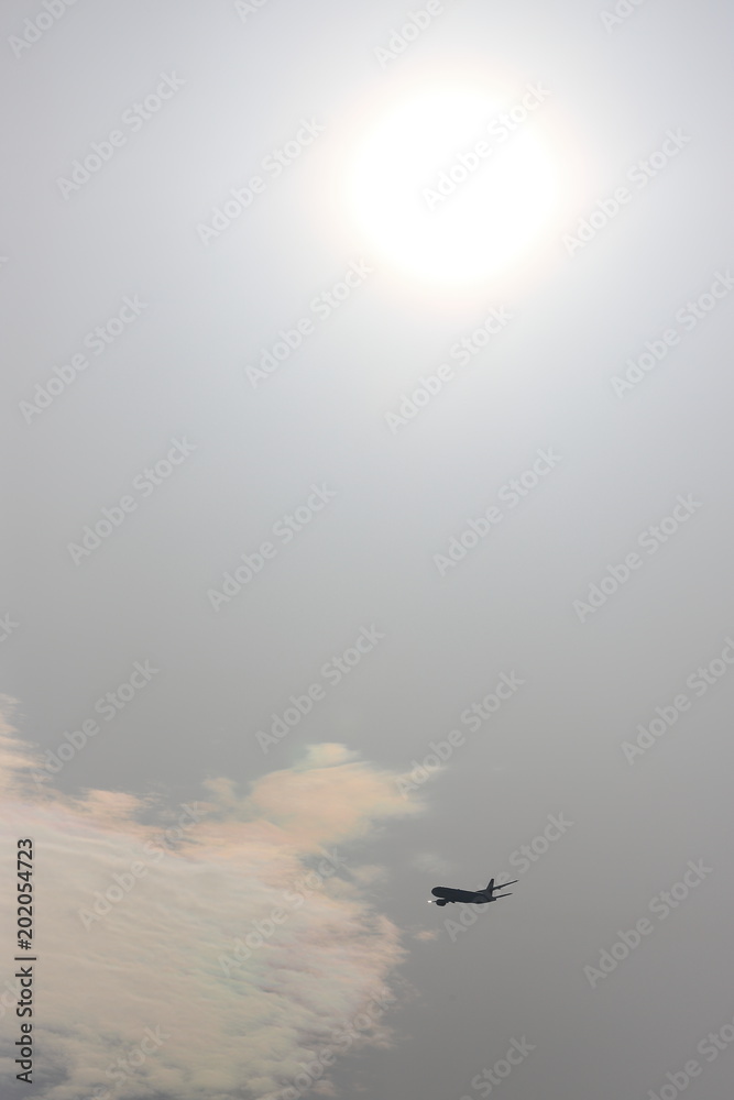 Obraz Słońce i samolot