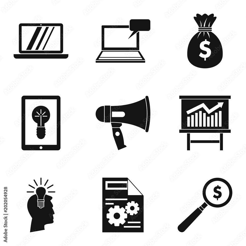 Fototapeta premium Mobile use icons set. Simple set of 9 mobile use vector icons for web isolated on white background