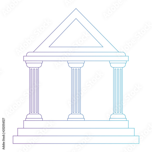 bank building isolated icon vector illustration design