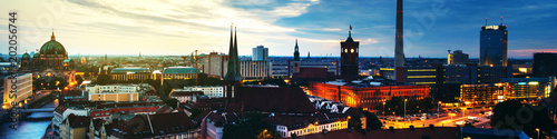 Photography Illuminated landmarks in Berlin, Germany in the morning