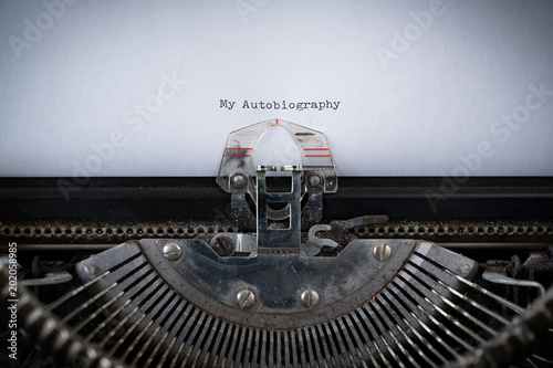 Autobiography Typed on Typewriter