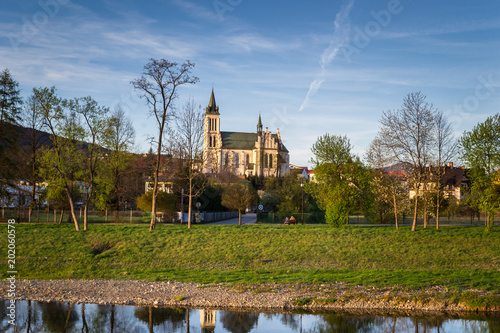 Kościół w mieście Mszana Dolna, Polska