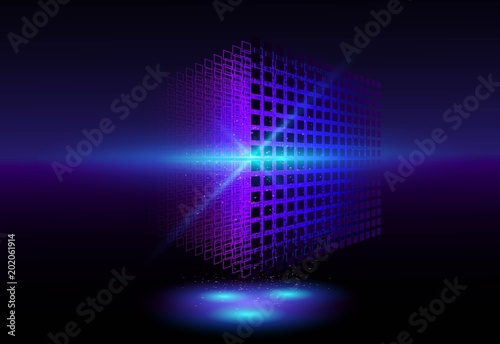 Big Data Vizualization. Data center, network server, internet hosting and computer technology concept. 