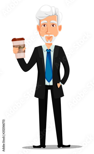 Business man with gray hair