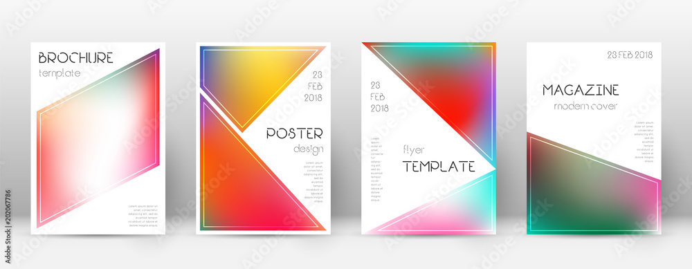 Flyer layout. Triangle majestic template for Brochure, Annual Report, Magazine, Poster, Corporate Presentation, Portfolio, Flyer. Beautiful bright cover page.