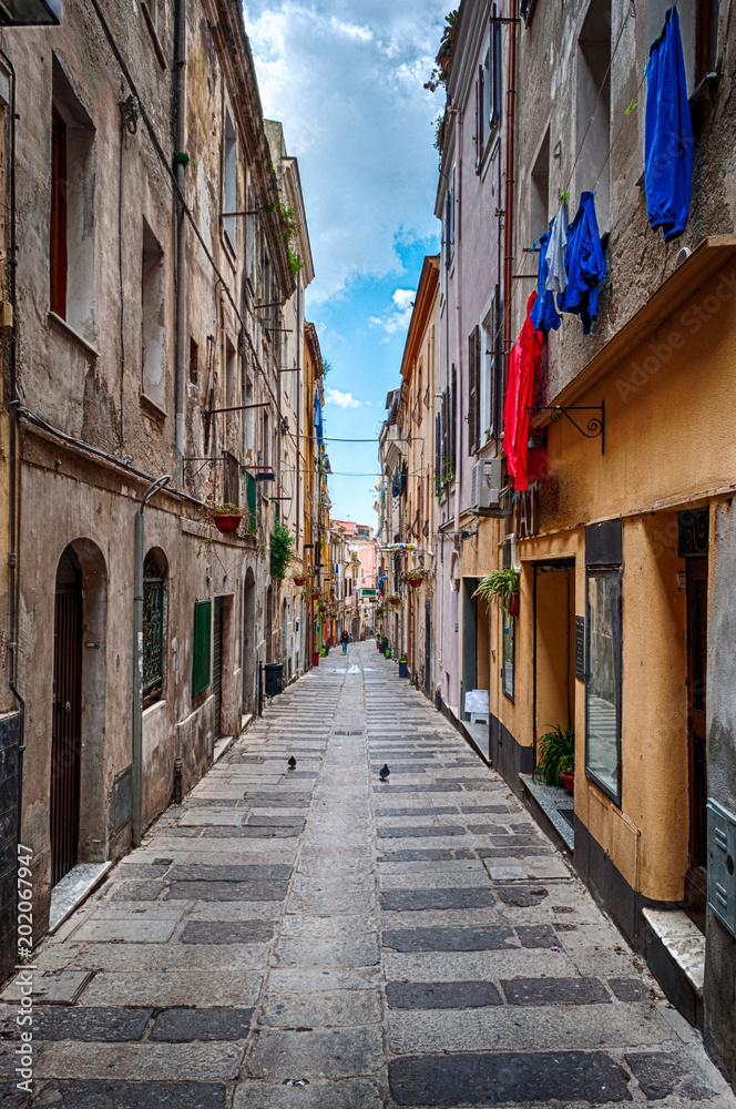 Alley in the city of Sassari