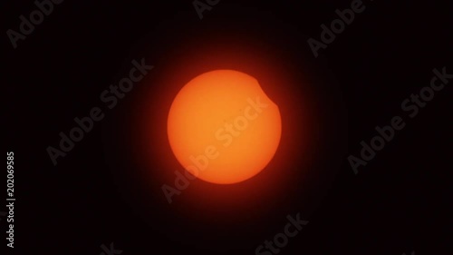 The beginning of the great solar eclipse of 2017