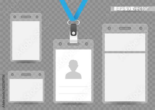 badge white empty template set
